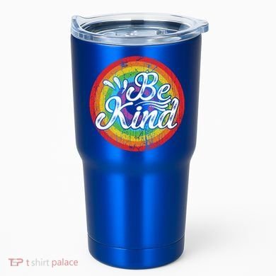 Flowers Illustration Be Kind Sunflower Gift Tumbler