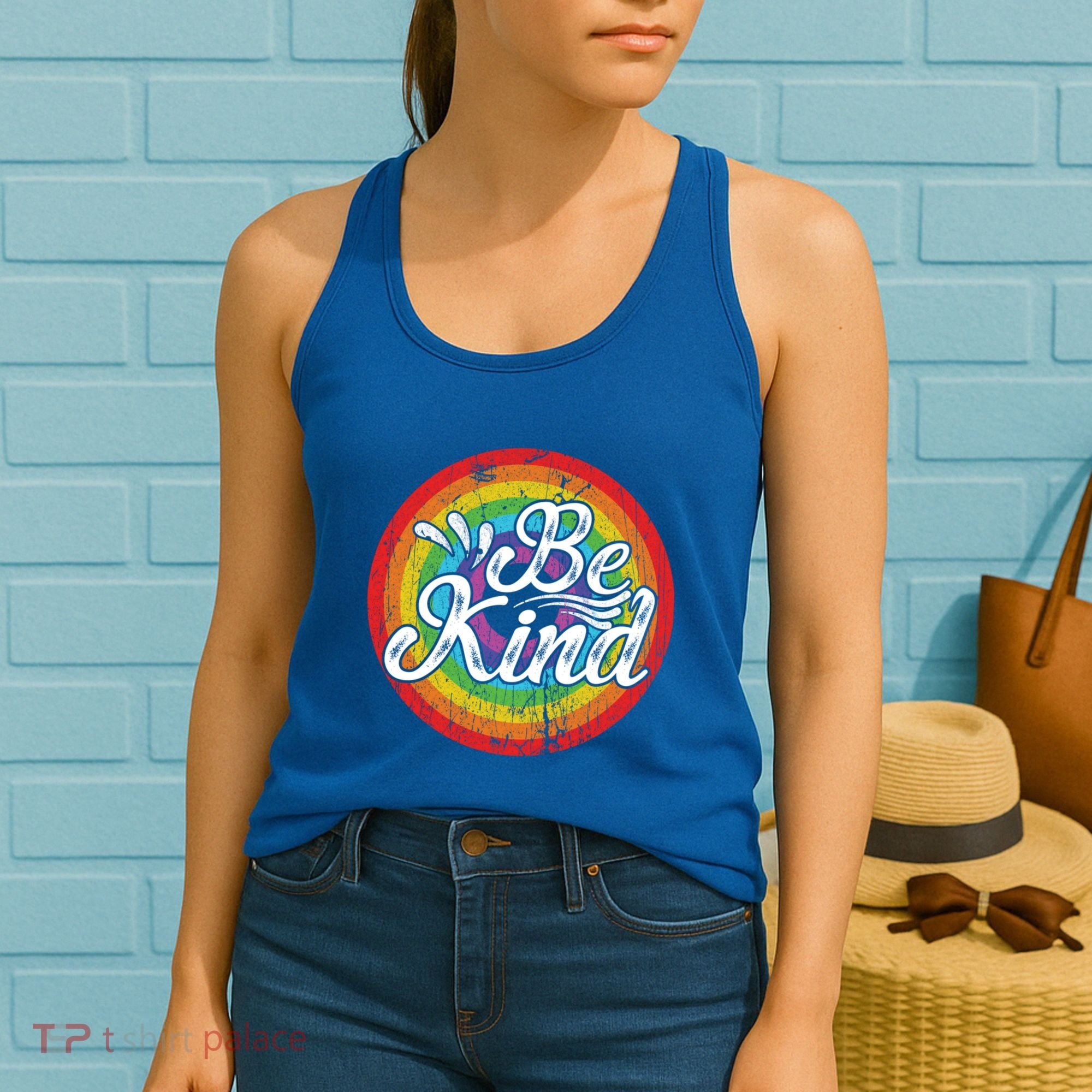 Flowers Illustration Be Kind Sunflower Gift Women's Tank Top