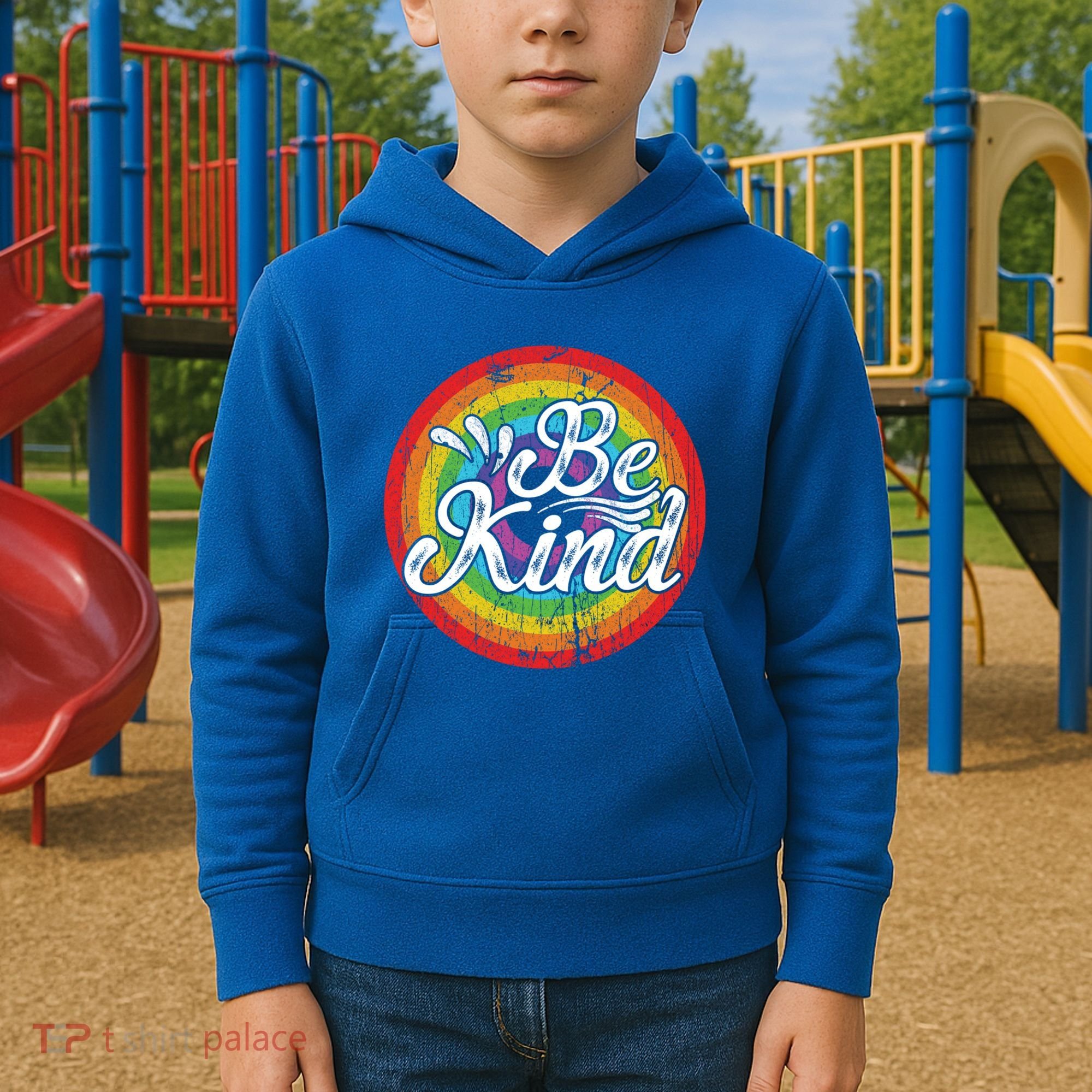 Flowers Illustration Be Kind Sunflower Gift Kids Hoodie