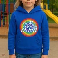 Flowers Illustration Be Kind Sunflower Gift Kids Hoodie thumb 3