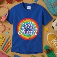 Flowers Illustration Be Kind Sunflower Gift Kids T-Shirt thumb 3