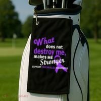 Fibromyalgia Make Me Stronger Golf Towel thumb 2