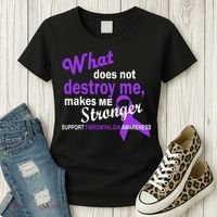 Fibromyalgia Make Me Stronger Women's T-Shirt thumb 3