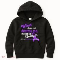 Fibromyalgia Make Me Stronger Kids Hoodie thumb 0