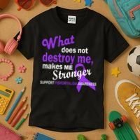 Fibromyalgia Make Me Stronger Kids T-Shirt thumb 3
