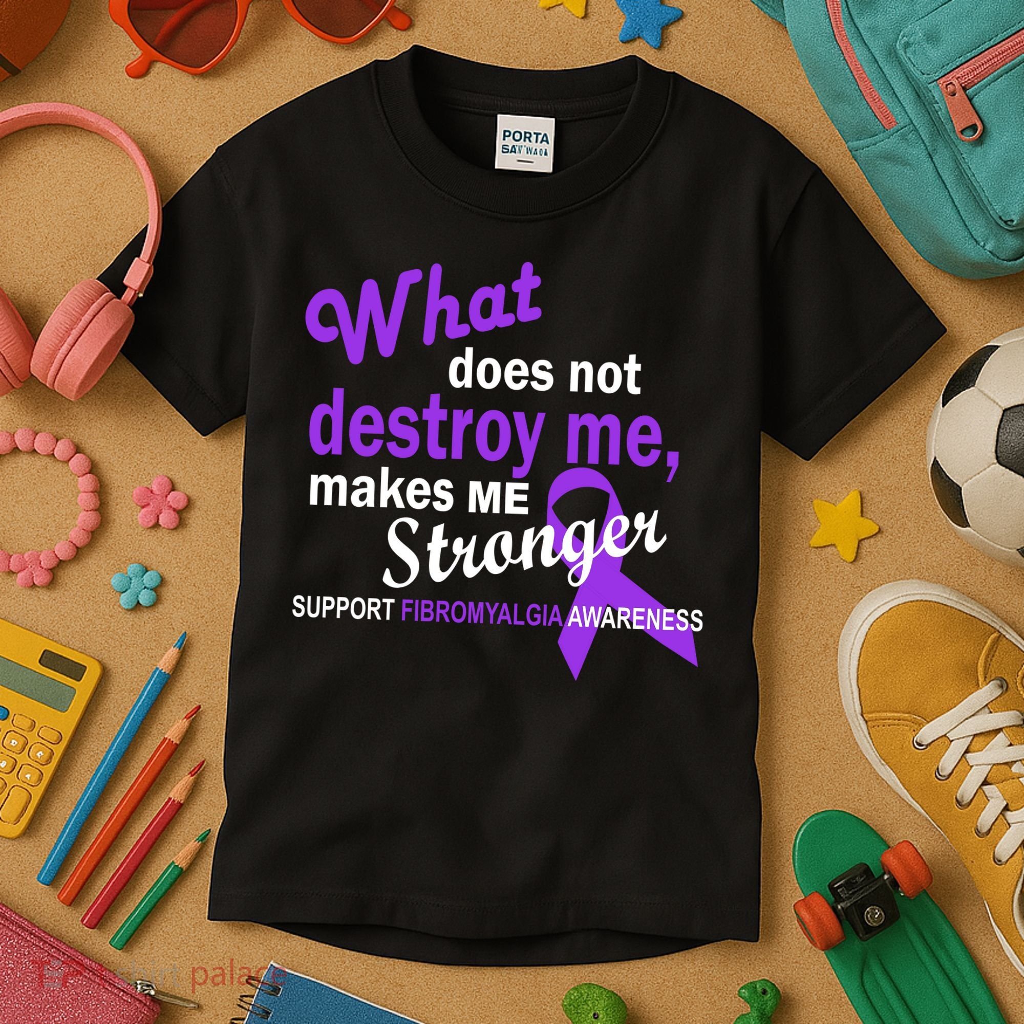 Fibromyalgia Make Me Stronger Kids T-Shirt