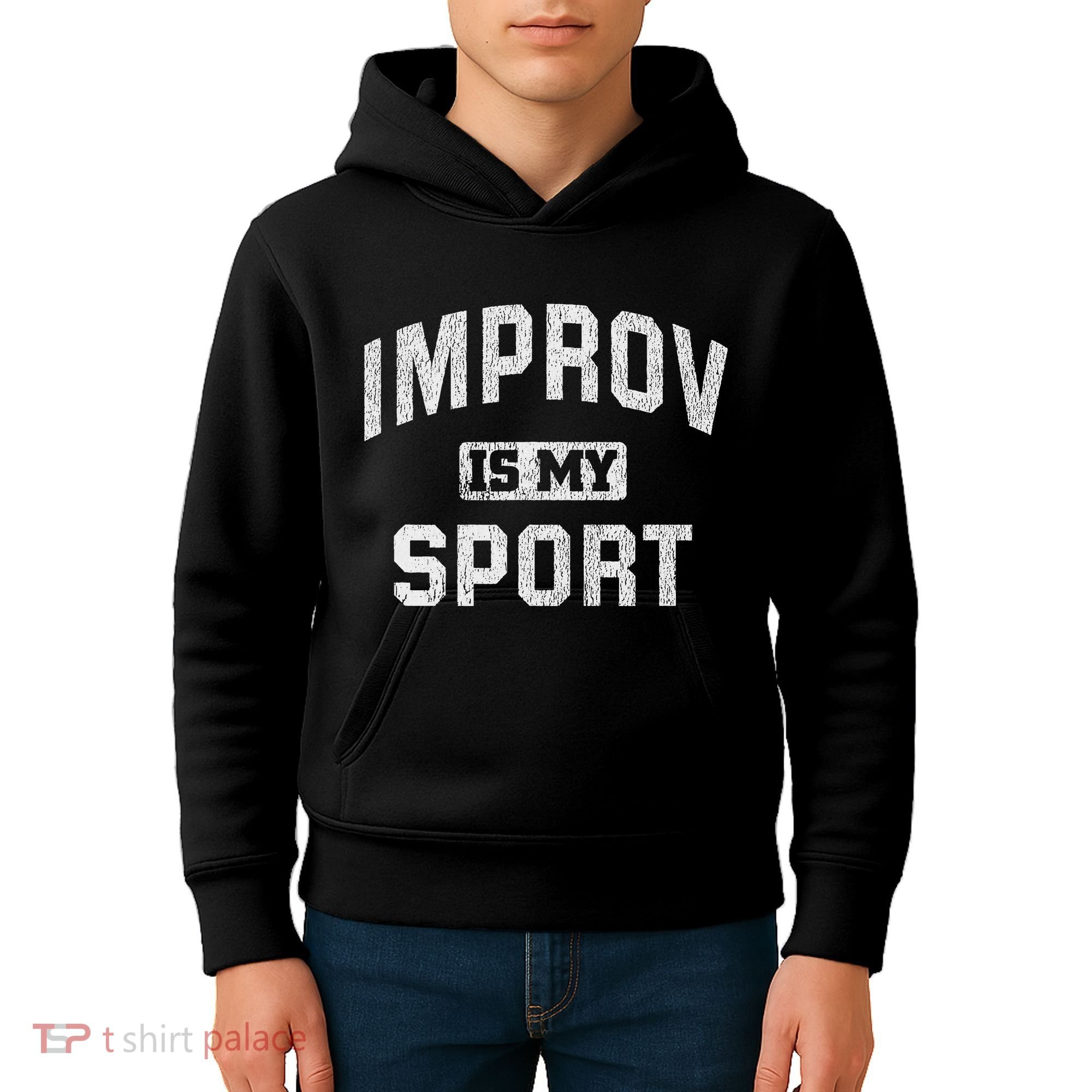 Funny Improv Comedy Gift Improv Is My Sport Kids Hoodie