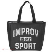 Funny Improv Comedy Gift Improv Is My Sport Tote Bag thumb 0