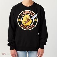 Funny I Choose Violence Baby Chick With Knife Women's Sweatshirt thumb 0