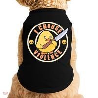 Funny I Choose Violence Baby Chick With Knife Doggie Tank thumb 0