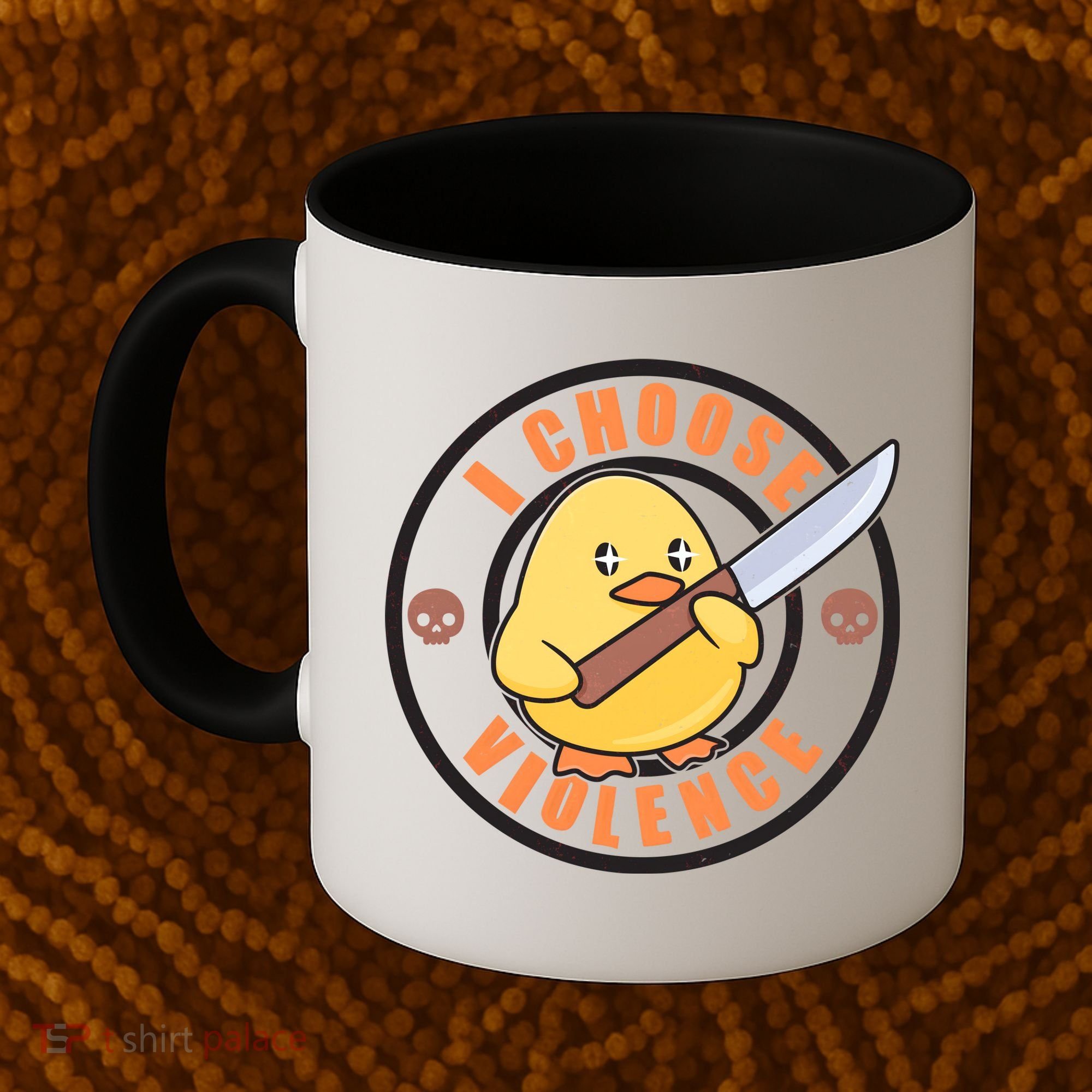 Funny I Choose Violence Baby Chick With Knife Coffee Mug