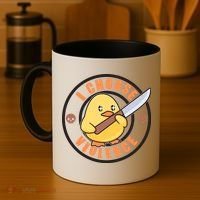 Funny I Choose Violence Baby Chick With Knife Coffee Mug thumb 4