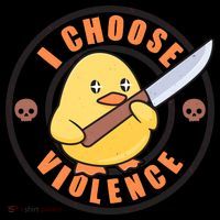 Funny I Choose Violence Baby Chick With Knife Coffee Mug thumb 5