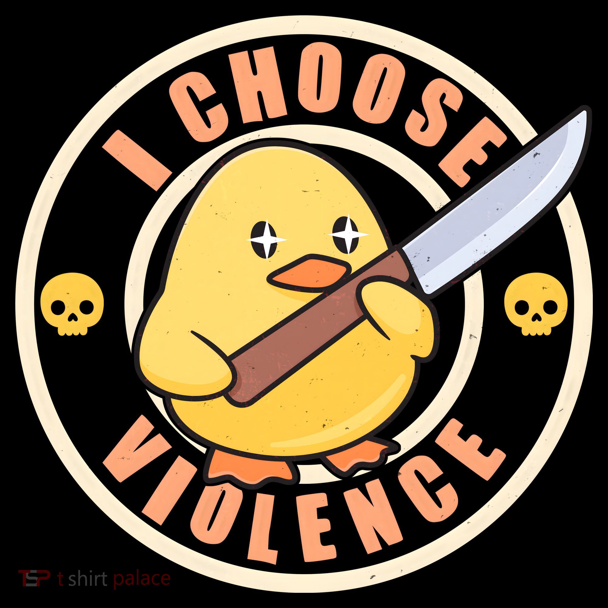 Funny I Choose Violence Baby Chick With Knife Women's Hoodie