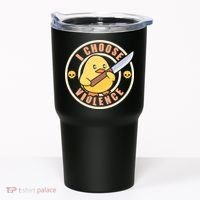 Funny I Choose Violence Baby Chick With Knife Tumbler thumb 0