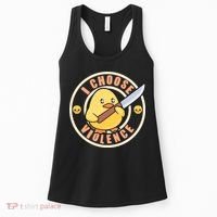 Funny I Choose Violence Baby Chick With Knife Women's Tank Top thumb 0