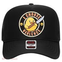 Funny I Choose Violence Baby Chick With Knife Hat thumb 0