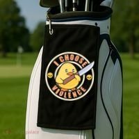 Funny I Choose Violence Baby Chick With Knife Golf Towel thumb 2