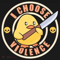 Funny I Choose Violence Baby Chick With Knife Visor thumb 3