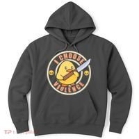 Funny I Choose Violence Baby Chick With Knife Hoodie thumb 0