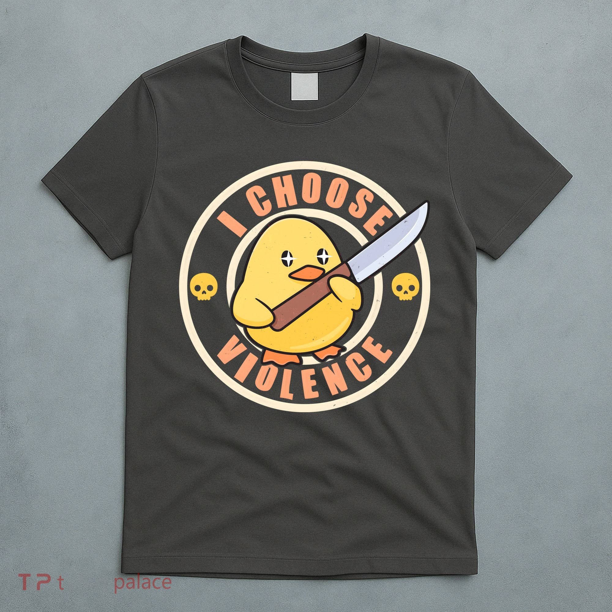 Funny I Choose Violence Baby Chick With Knife T-Shirt