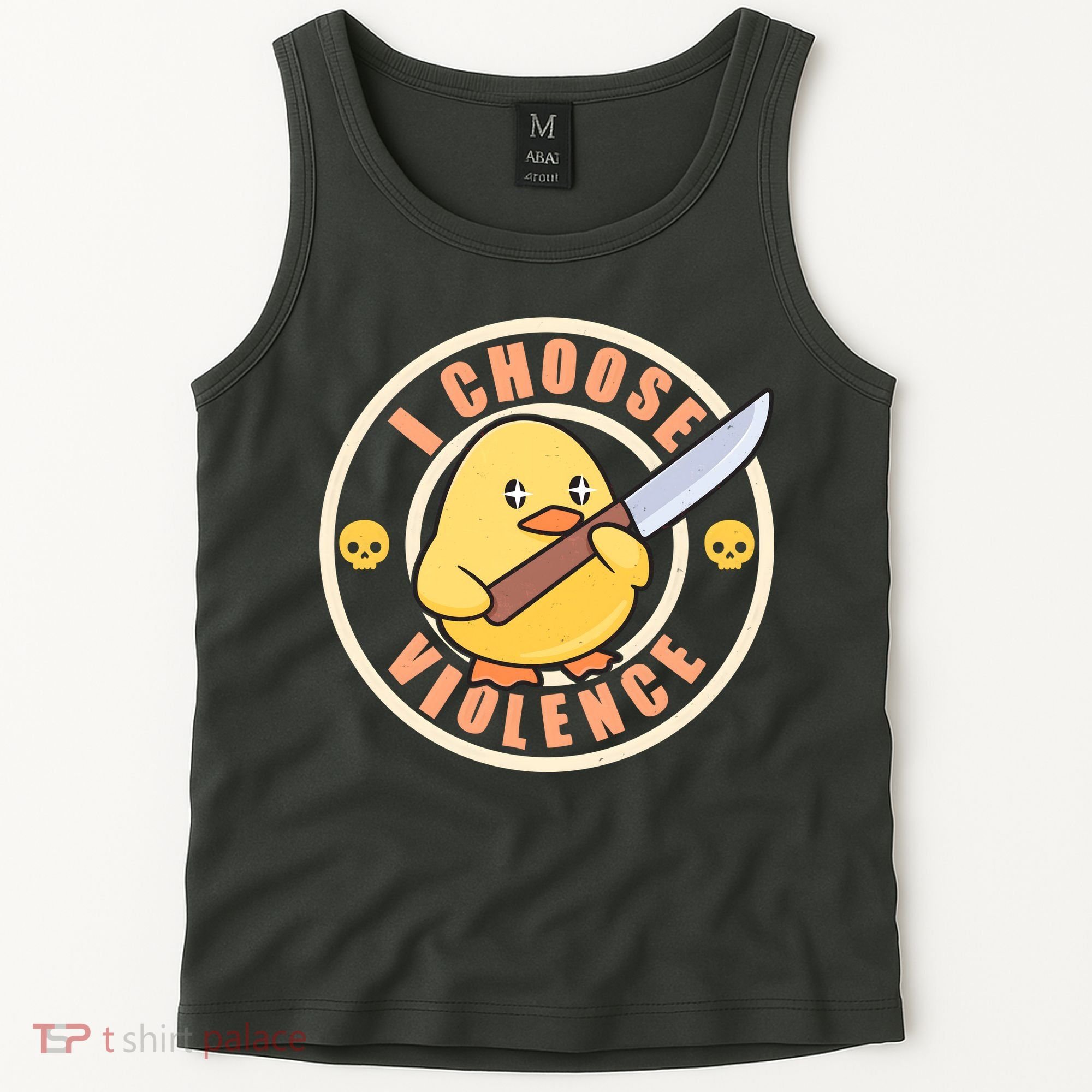 Funny I Choose Violence Baby Chick With Knife Tank Top