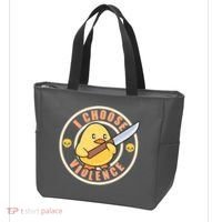 Funny I Choose Violence Baby Chick With Knife Tote Bag thumb 3