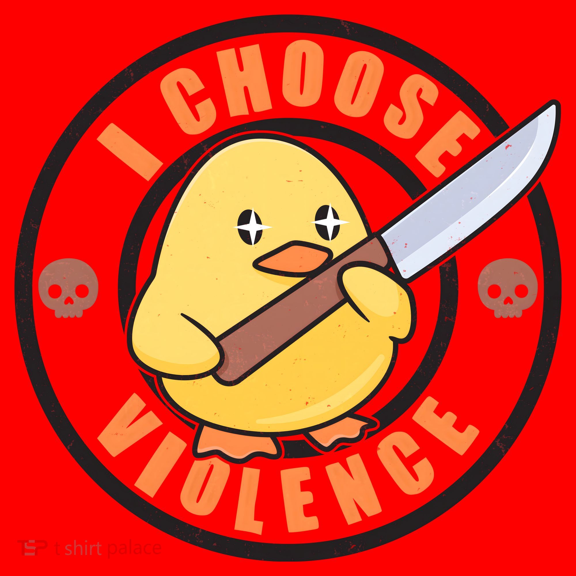 Funny I Choose Violence Baby Chick With Knife Santa Hat