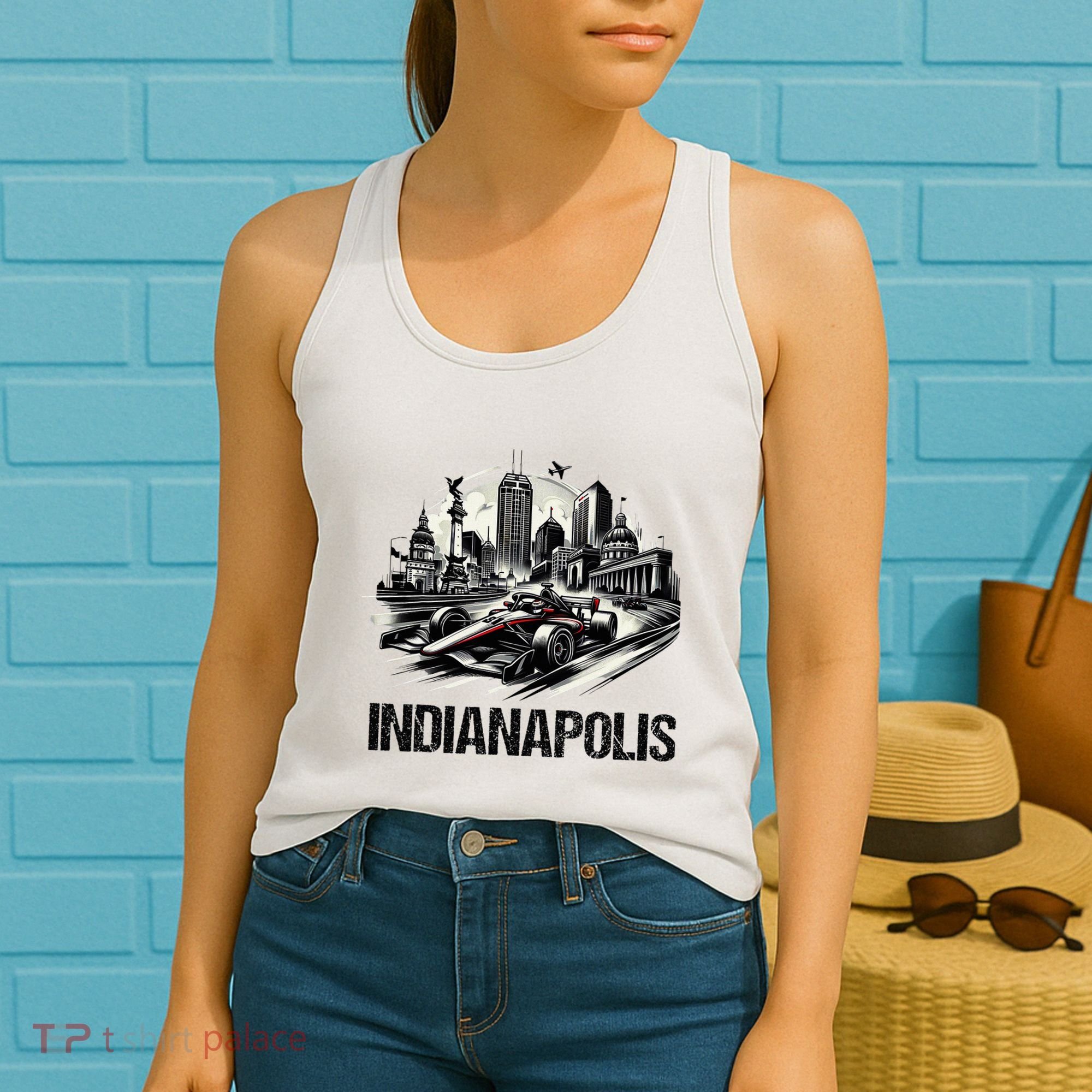 Formula Indianapolis City Indiana Circuit Racetrack Fast Women's Tank Top