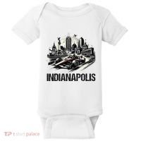 Formula Indianapolis City Indiana Circuit Racetrack Fast Baby Bodysuit thumb 0
