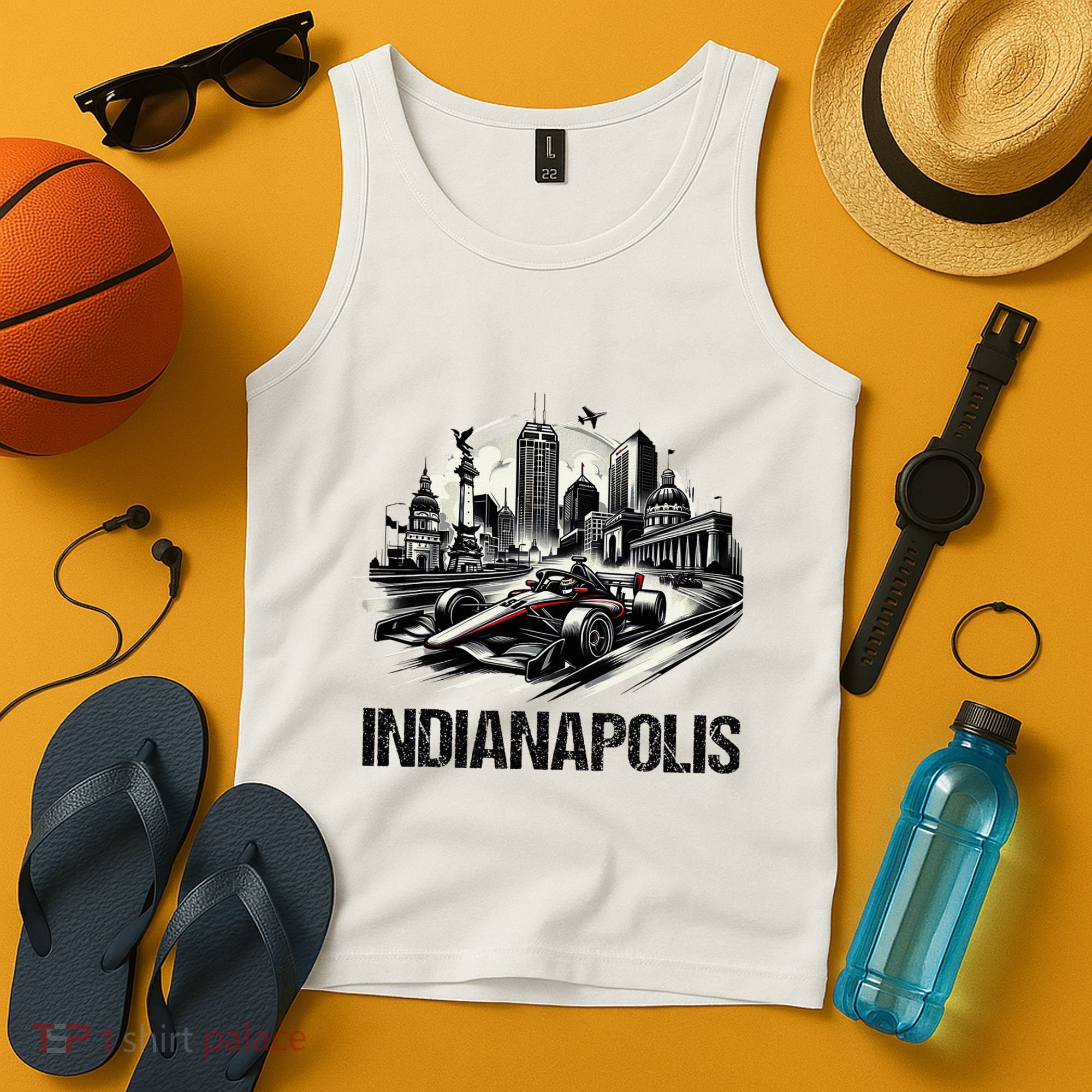 Formula Indianapolis City Indiana Circuit Racetrack Fast Tank Top