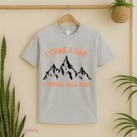 Funny I Came I Saw I Tripped On A Root Hiking Adventure T-Shirt thumb 2