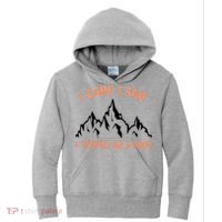 Funny I Came I Saw I Tripped On A Root Hiking Adventure Kids Hoodie thumb 0