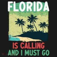 Florida Is Calling And I Must Go USA-Made Doggie Bandana thumb 2