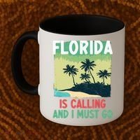 Florida Is Calling And I Must Go Coffee Mug thumb 2