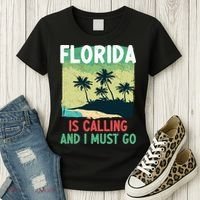 Florida Is Calling And I Must Go Women's T-Shirt thumb 3