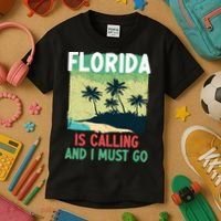 Florida Is Calling And I Must Go Kids T-Shirt thumb 3
