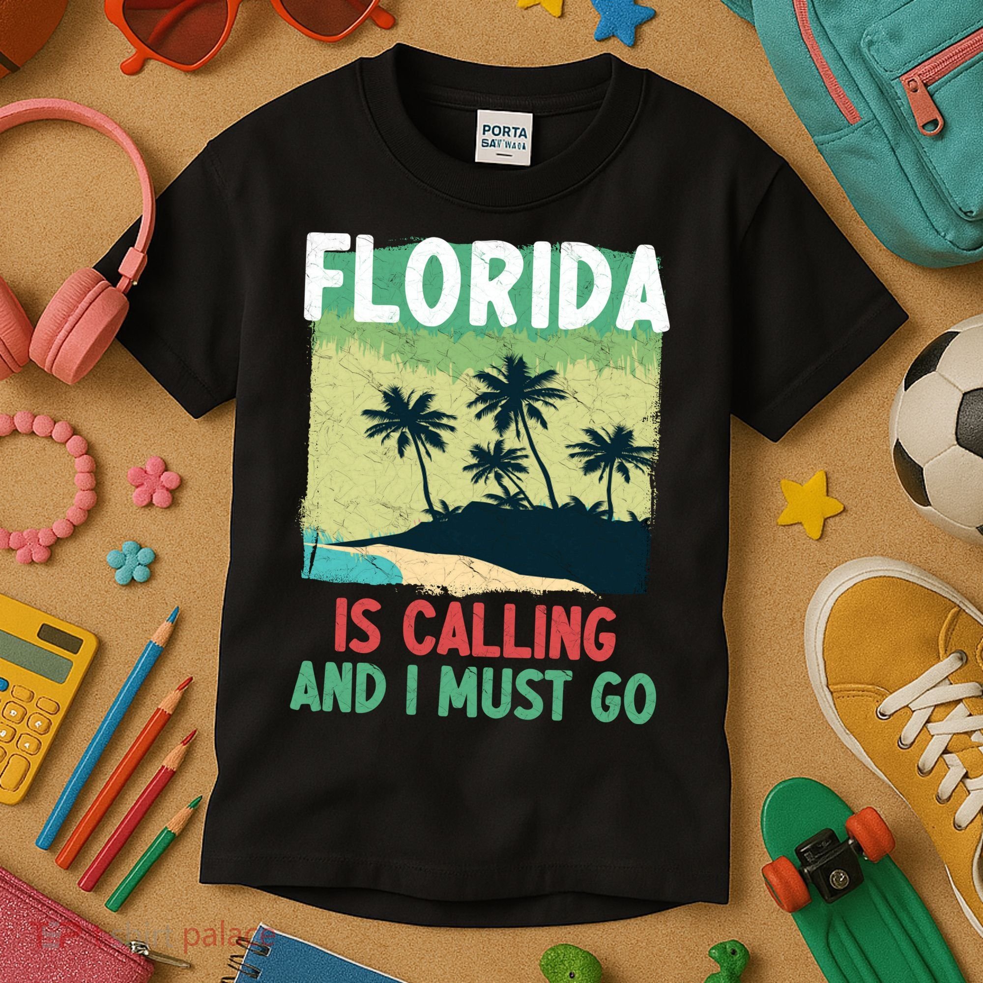 Florida Is Calling And I Must Go Kids T-Shirt
