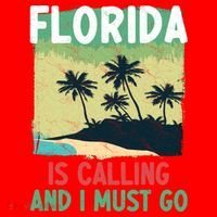 Florida Is Calling And I Must Go Santa Hat thumb 1