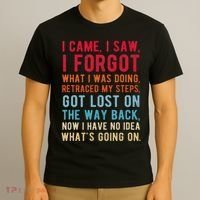 Funny I Came I Saw I Forgot What I Was Doing Got Lost T-Shirt thumb 3