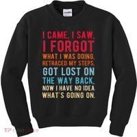 Funny I Came I Saw I Forgot What I Was Doing Got Lost Kids Sweatshirt thumb 0