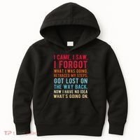 Funny I Came I Saw I Forgot What I Was Doing Got Lost Kids Hoodie thumb 0
