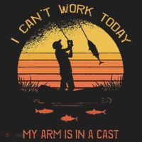 Fisherman I CanT Work Today My Arm Is In A Cast Funny Hat thumb 2