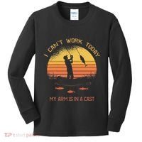 Fisherman I CanT Work Today My Arm Is In A Cast Funny Kids Long Sleeve Shirt thumb 0