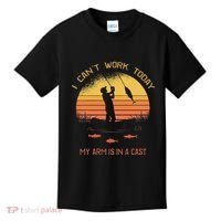 Fisherman I CanT Work Today My Arm Is In A Cast Funny Kids T-Shirt thumb 0