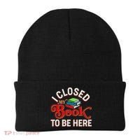 Funny I Closed My Book To Be Here Reading Fan Beanie thumb 0