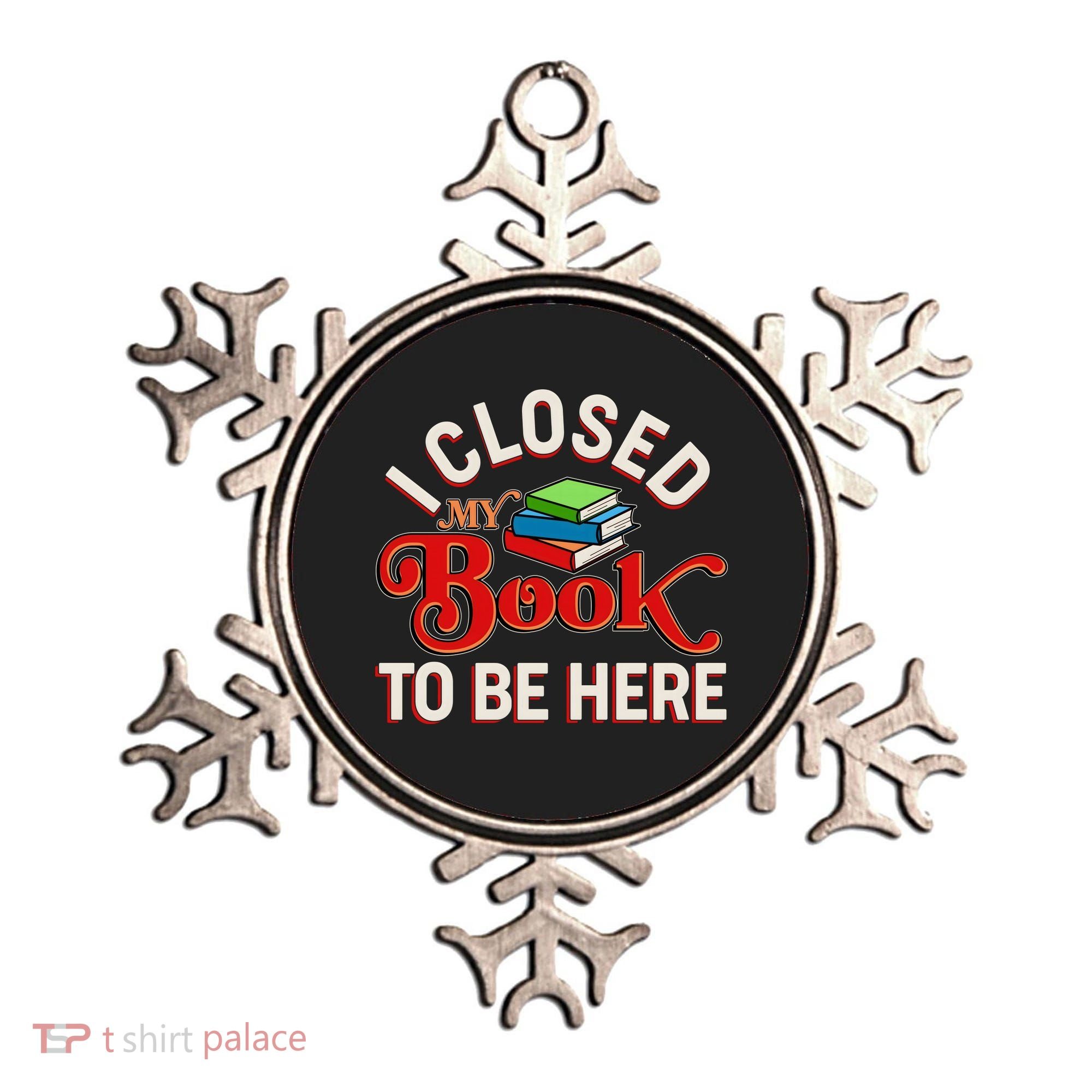 Funny I Closed My Book To Be Here Reading Fan Ornament