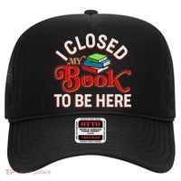 Funny I Closed My Book To Be Here Reading Fan Hat thumb 0