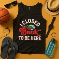 Funny I Closed My Book To Be Here Reading Fan Tank Top thumb 4