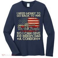 Funny I Can Give Joe BidenS Dad A Condom Women's Long Sleeve Shirt thumb 0